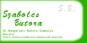 szabolcs butora business card